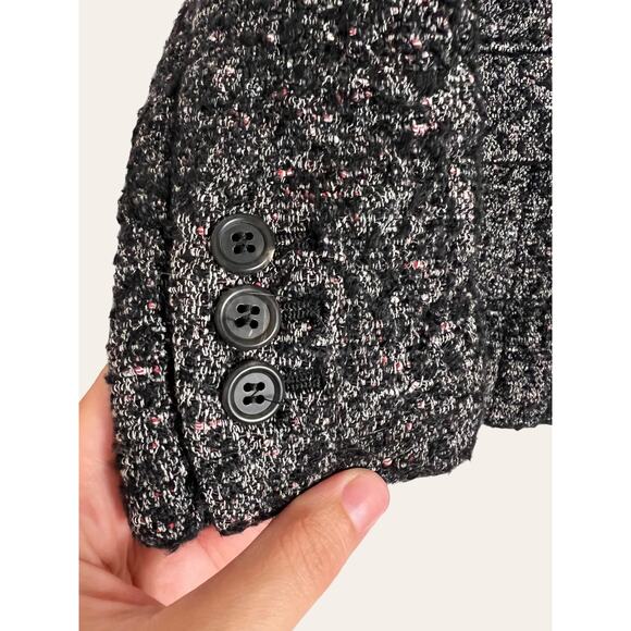 Derek Lam Alpaca Wool Peak Lapel Marled Bouclè Blazer Size 0 - Picture 5 of 8